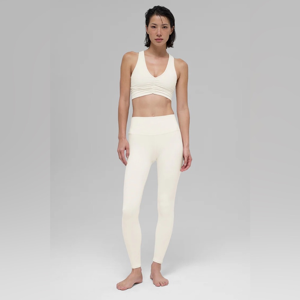 Alo High Waist Airbrush Legging Ivory Full Length Size Small NWT